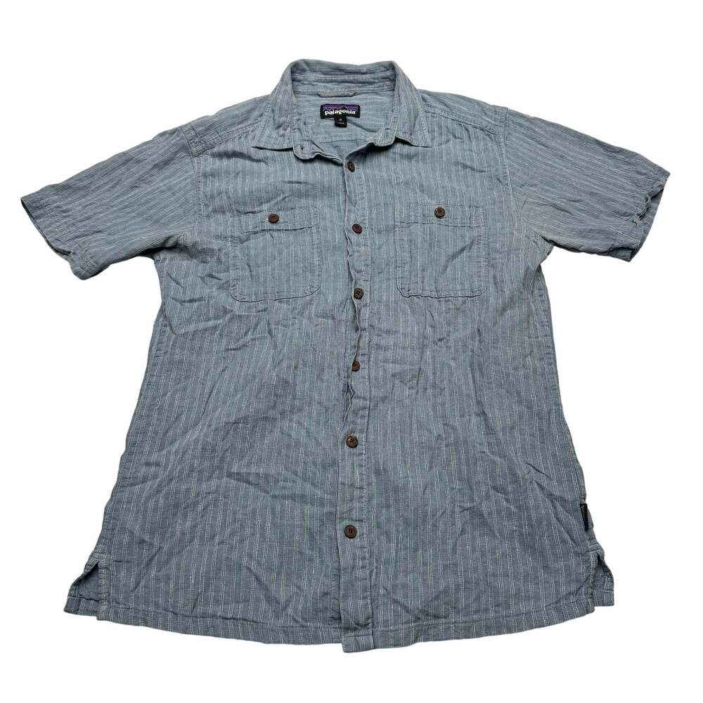 Patagonia Back Step Lightweight Hemp Blend Button Down Shirt Men's M Gorpcore